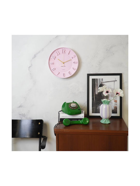 Housevitamin 3D Wall Clock Pink Ø30cm