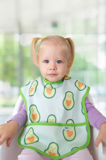 Baby Jem Bavetă material textil cu Buzunar Avocado