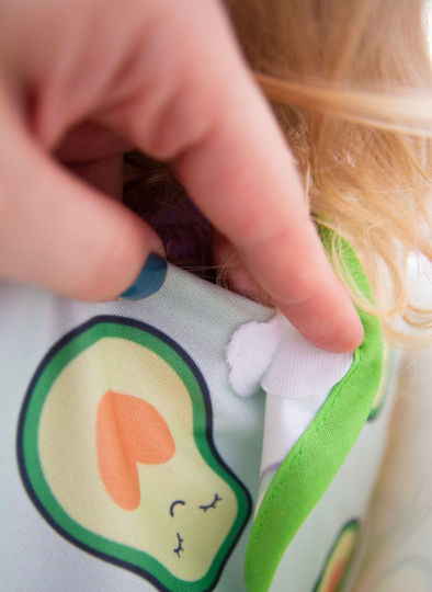Baby Jem Ποδιά Υφασμάτινη με Μανίκια Avocado