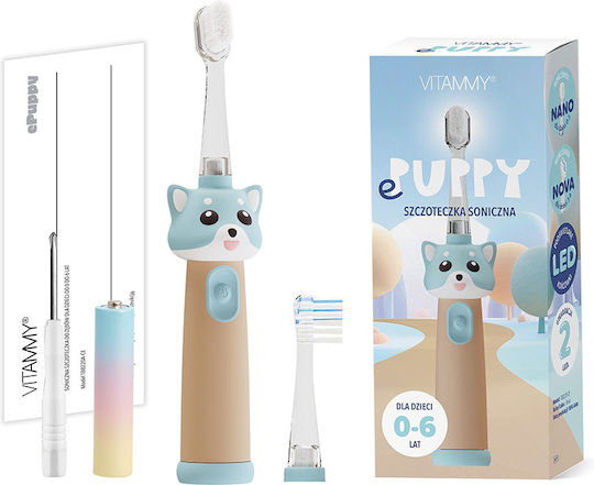 Vitammy ePuppy Periuță Electrică Pentru Copii Cu Cronometru Albastră Cu Rezerve