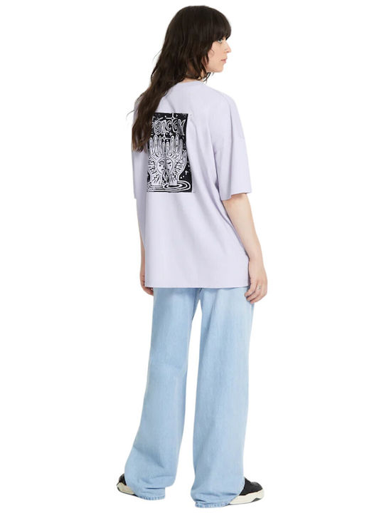 Voltrip Women's Oversized T-shirt Dusty Lavender
