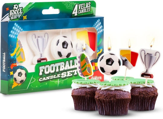 Football Kerzen Set 4 Stück Dekora