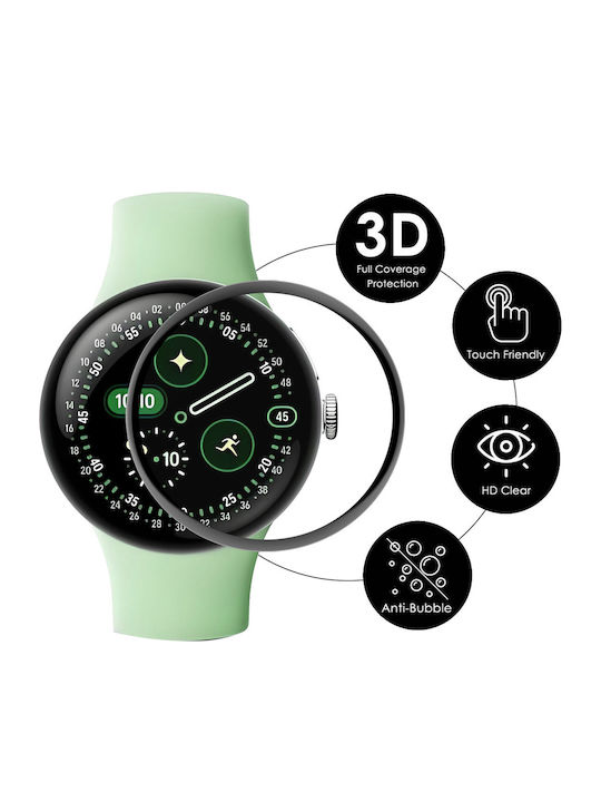 Enkay Full Flexi Glass Google Pixel Watch 4 45mm Black 2 Τεμάχια