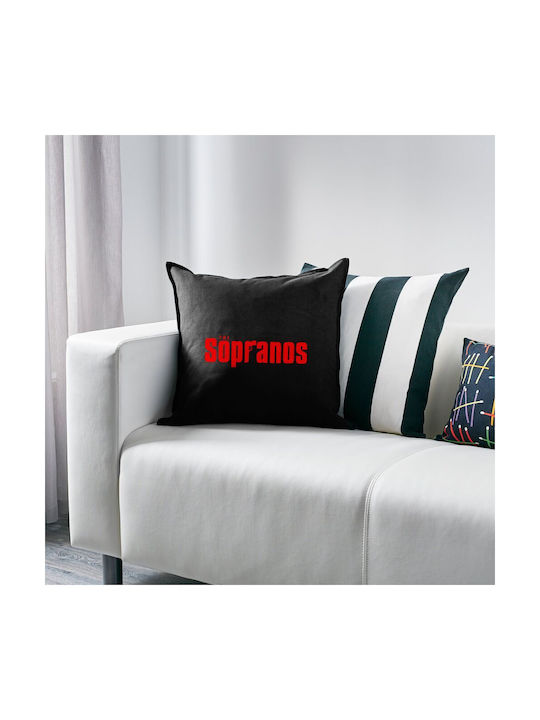 Koupakoupa Sofa Cushion The Sopranos 100% Cotton Black 50x50cm