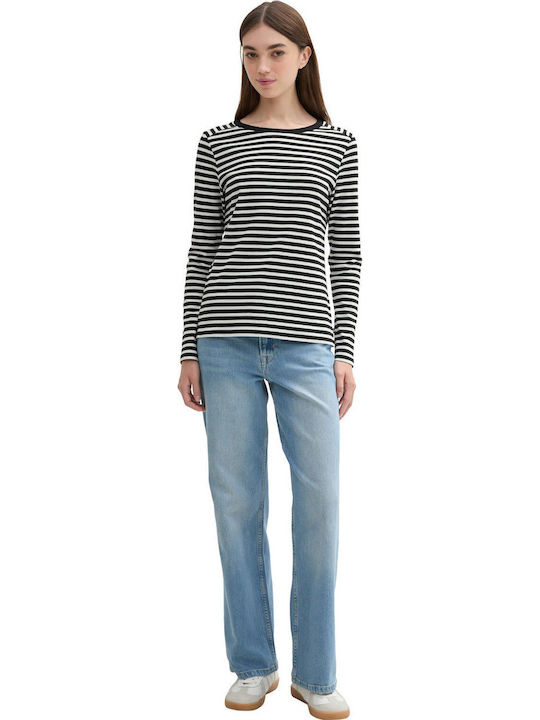 Damen Bluse Langärmelig Schwarz