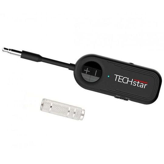 Wireless 2 În 1 Receptor Transmițător Audio Tx Rx Techstar M28 Negru Bluetooth Bt 5.3 Conector Port Audio 3.5mm