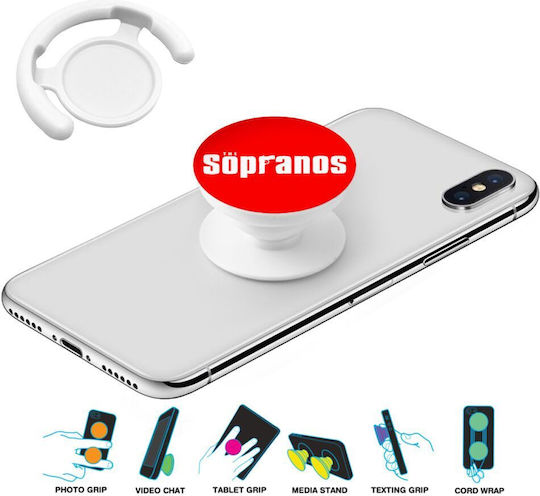 Sopranos Phone Holders Stand Λευκό Βάση Στήριξης Κινητού Στο Χέρι