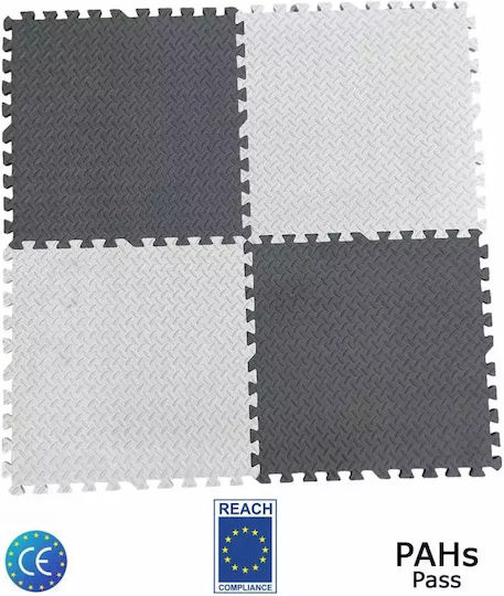 Δάπεδα Παζλ Γυμναστηρίου Πολύχρωμα 60x60x1.2cm 4τμχ