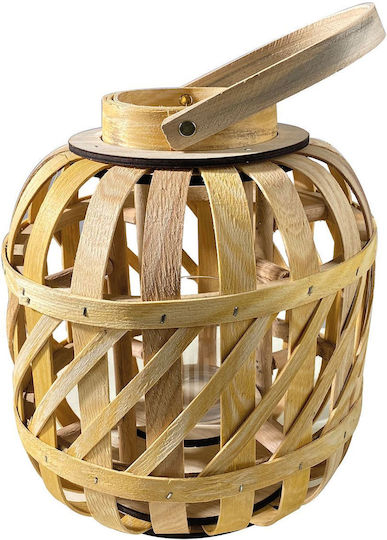 Woodwell Lantern Round Floortop Wooden 24x24x27cm