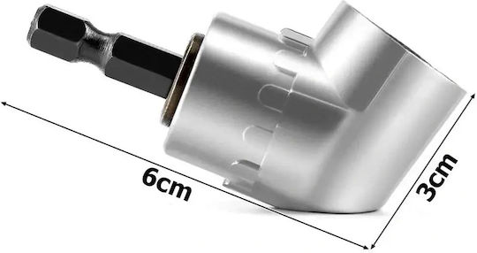 Corner Drill Adapter 105 Degrees Bits 1/4" Silver