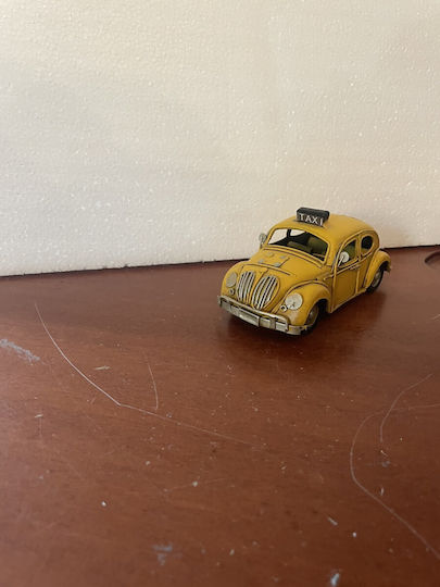 Vintage Μεταλλικό Διακοσμητικό Taxi Κίτρινο Μήκος 14εκ X Ύψος 6εκ