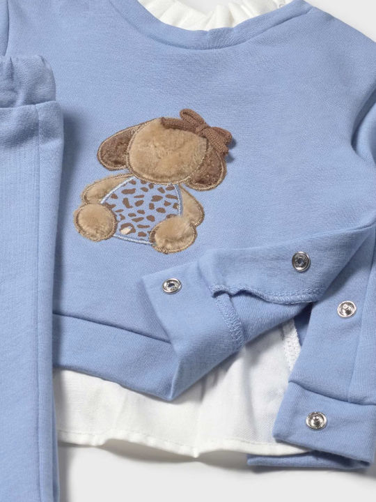 Kids Sweatpants Set With Light Blue Top