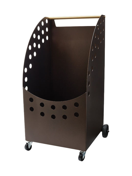 Zogometal K50 Μεταλλικό Καλάθι Αποθήκευσης Ξύλων 40x43x90cm Μπρούτζινο