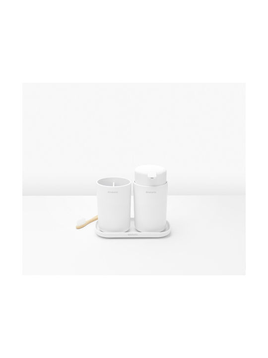 Brabantia Plastic Bathroom Accessory Set White 3pcs