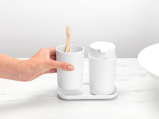 Brabantia Σετ Αξεσουάρ Μπάνιου Πλαστικό Λευκό 3τμχ