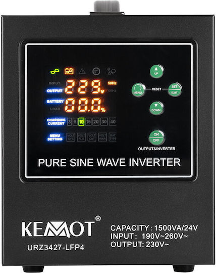 Urz3427-lfp4 1500va/1050w 2 X Schuko Контакта Черен