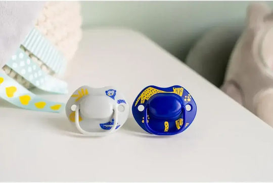 Tommee Tippee Moda Πιπίλες Σιλικόνης Jungle Blue για 6-18 μηνών 2τμχ