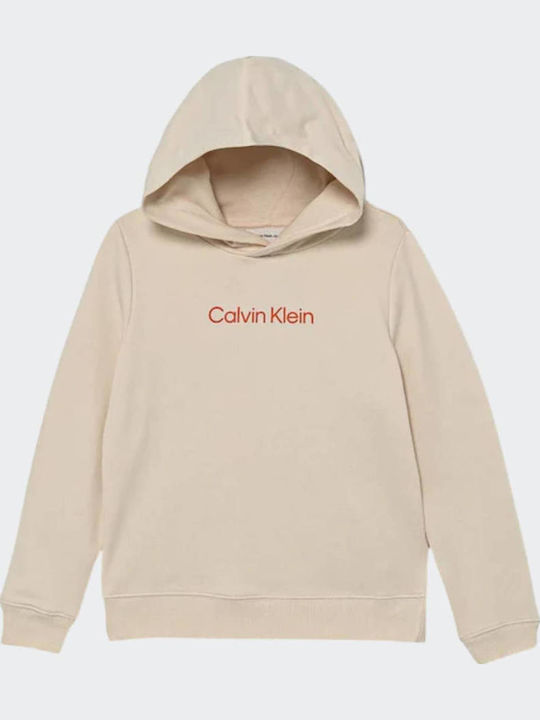 Kids Sweatshirt with Hood Beige