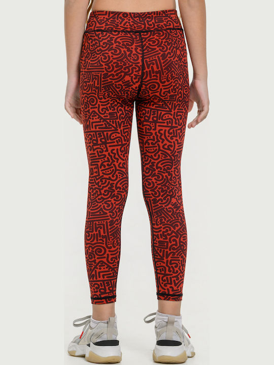 Kids Legging Sports Long Vermillion