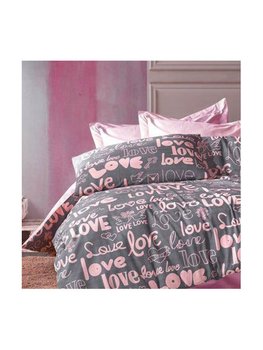 Dimcol Love Kids Duvet Cover Single Grey-lila 160x240cm