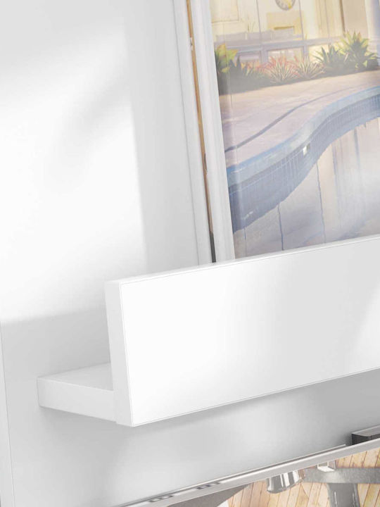 vidaXL PU Magazine Rack White 51x11x102cm
