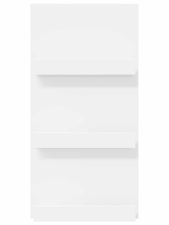 vidaXL PU Magazine Rack White 51x11x102cm
