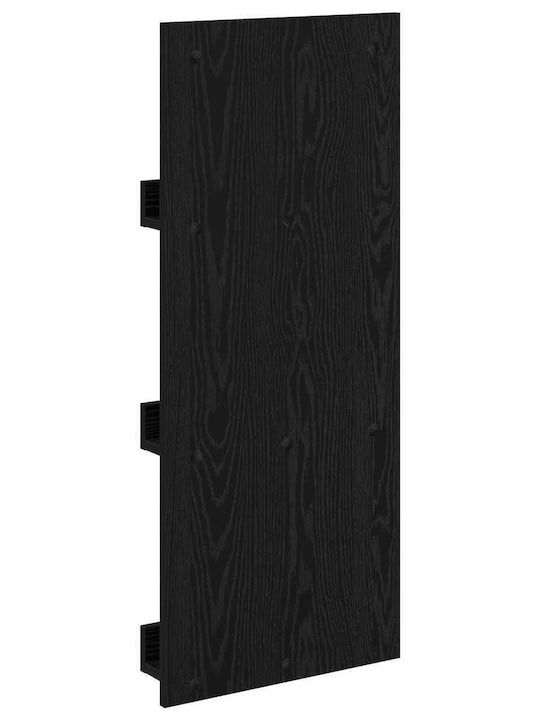 vidaXL PU Magazine Rack Black 43x11x102cm