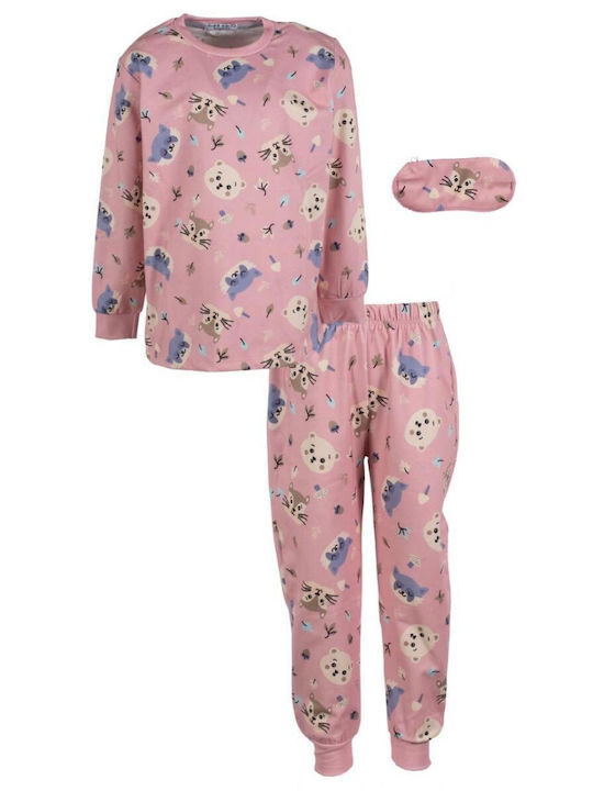 Evita Kids' Pajamas Winter Cotton Pink