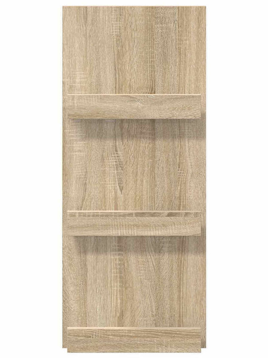 vidaXL PU Magazine Rack Brown 43x11x102cm