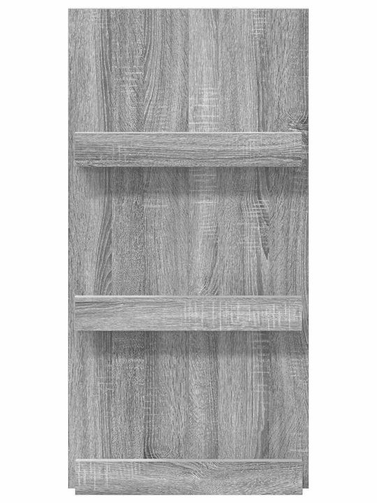 vidaXL PU Magazine Rack Gray 51x11x102cm