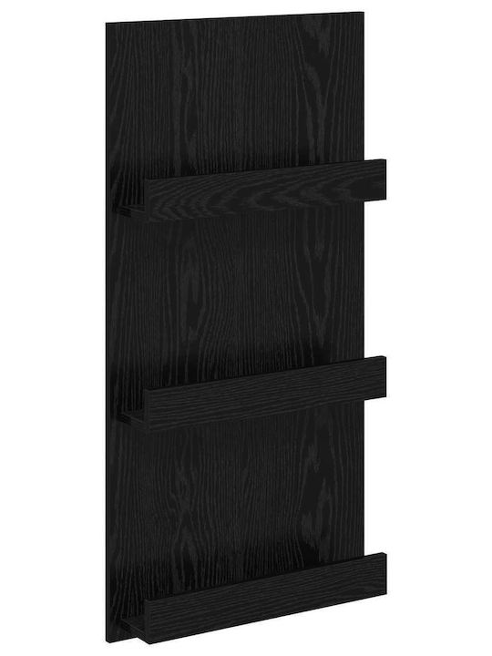 vidaXL Θήκη Περιοδικών Μαύρη 51x11x102εκ.