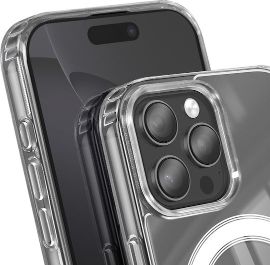 Swissten Подсилен Калъф Съвместим с Magsafe за iPhone 16 Pro Max Модел Magstick Прозрачен Jelly Sienna