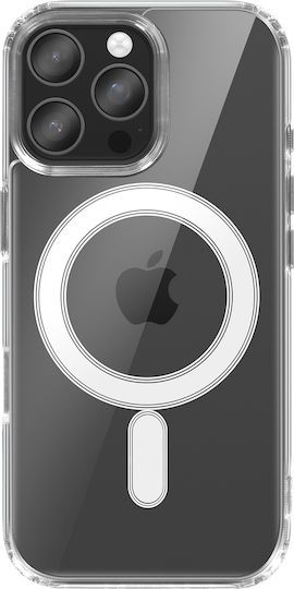 Swissten Подсилен Калъф Съвместим с Magsafe за iPhone 16 Pro Max Модел Magstick Прозрачен Jelly Sienna