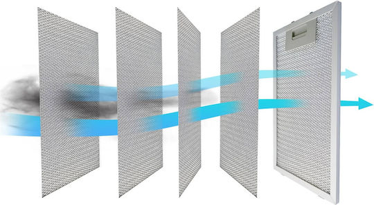Ciarra Απορροφητήρας Καμινάδα 60cm Γκρι