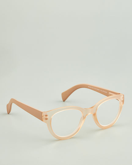 Reading Glasses +2.50 in Beige color S8525-beige-2.5