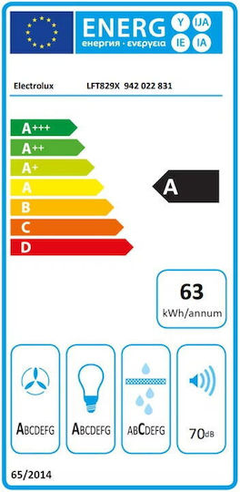Electrolux Kamin-Dunstabzug 90cm Gray