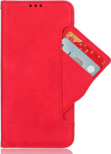 Folding Cover Case T Phone 3 5g Card Slot Red