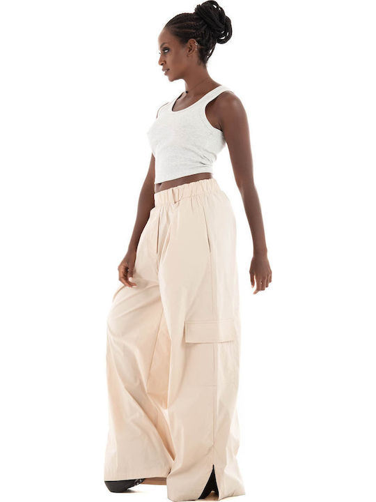Easy Γυναικείο Αθλητικό Crop Top Αμάνικο Γκρι