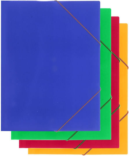 File Folder with Rubber Band Justnote 25x35cm 12 Pieces Random Design Selection