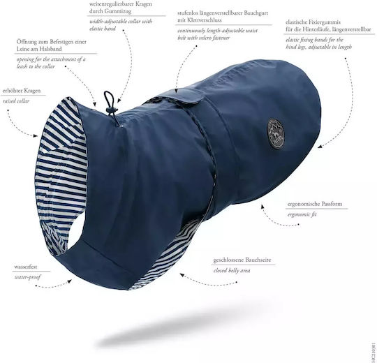 Hunter Yellow Waterproof / Windproof Dog Coat with 30cm Back Length