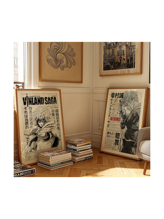 Poster Vinland Saga Thorfinn An154 21cm X 30cm Λευκή Ξύλινη Κορνίζα