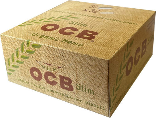 Ocb Organic Χαρτάκια Στριφτού Τσιγάρου Slim King Size 32 φύλλα 1τμχ