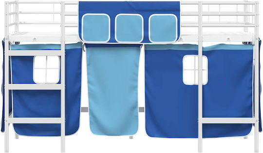 Kinderbett Hochbett Einzeln Weiß für Matratze 90x190cm