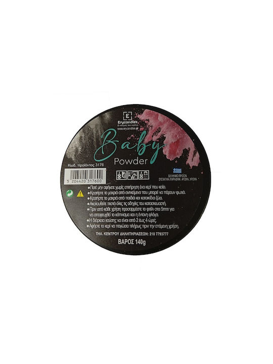 Join Beds Aromatisches Kerze in Metallbox mit Parfüm Babypuder Schwarz