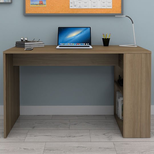 Desk Mikro Wooden with Bookshelf Walnut 120x60x75cm