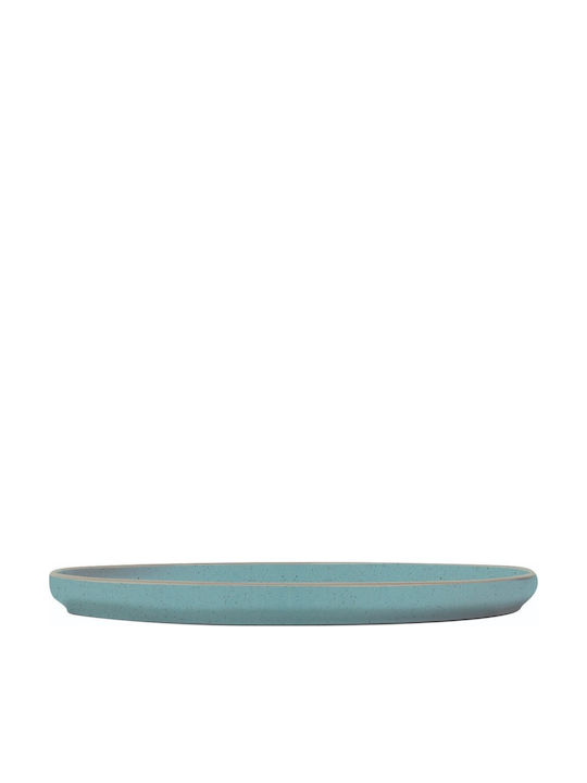 GTSA Light Blue Plate Shallow made of Porcelain Green with Diameter 21cm
