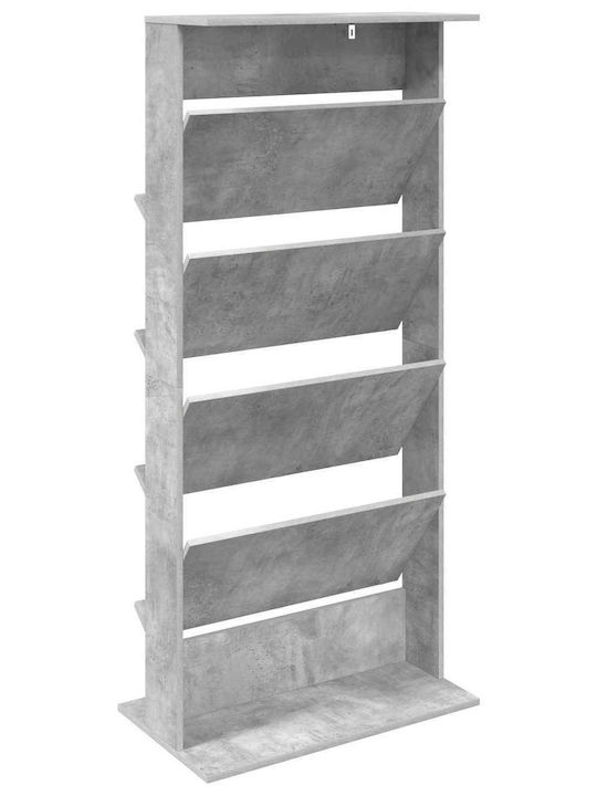 vidaXL Стойка за списания Сив 70x41x156бр 1бр