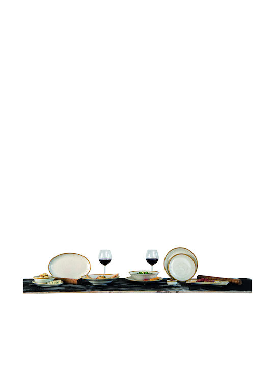 GTSA Ivory Teller Untiefe aus Porzellan Beige mit Durchmesser 31cm