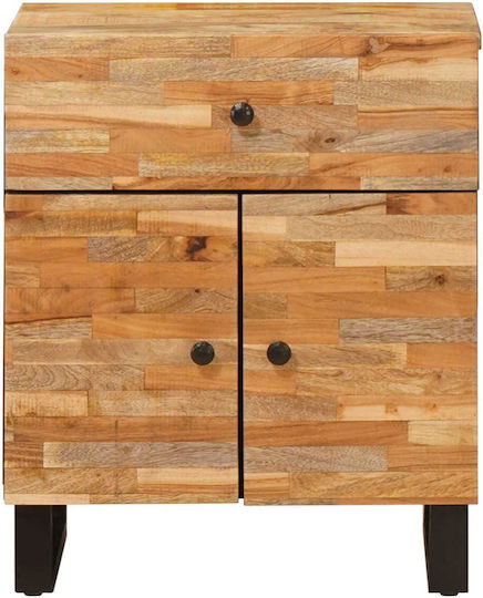 Bedside Table from Solid Wood Brown 50x33x60cm