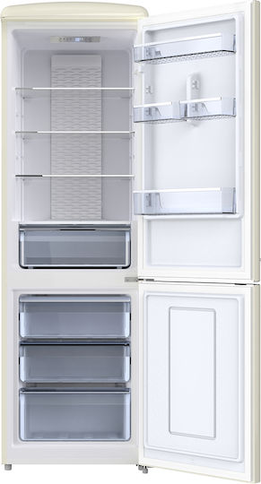 Omnys Kühl-Gefrierkombination 330Es NoFrost H190xB60xT73.5cm. Beige Epoque